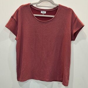 Tommy John waffle Knit Short Sleeve Shirt Women’s Size Large Pink Loungewear